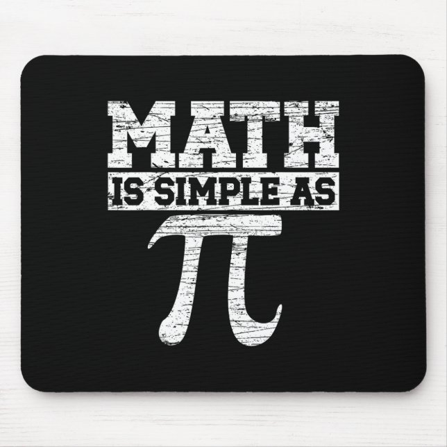 Tapis De Souris Math Est Simple Comme Pi Math Enseignant Joyeux Pi (Devant)