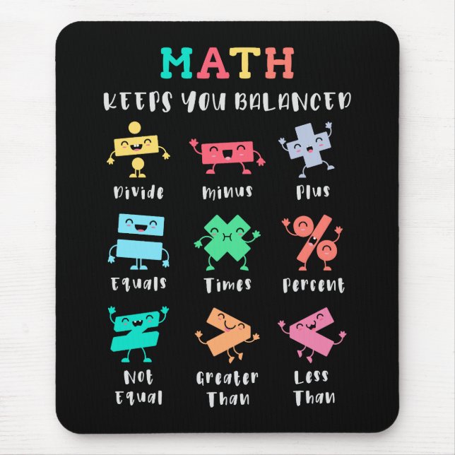 Tapis De Souris Math keeps you balanced (Devant)