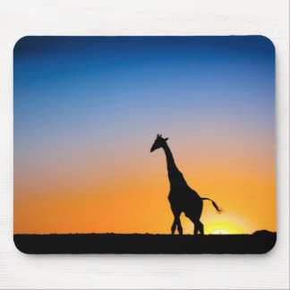 Tapis De Souris Mauspad Giraffe Coucher de soleil