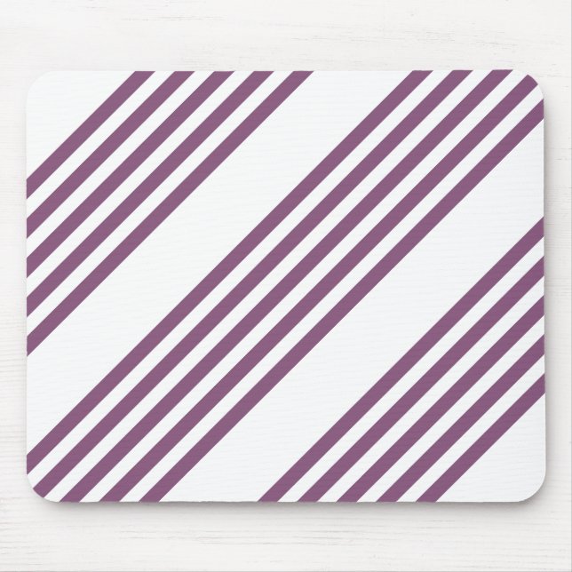 Tapis De Souris Mauve violet blanc cinq bandes motif (Devant)