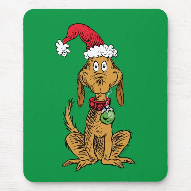 Tapis De Souris Max the Dog in Santa Hat (Devant)