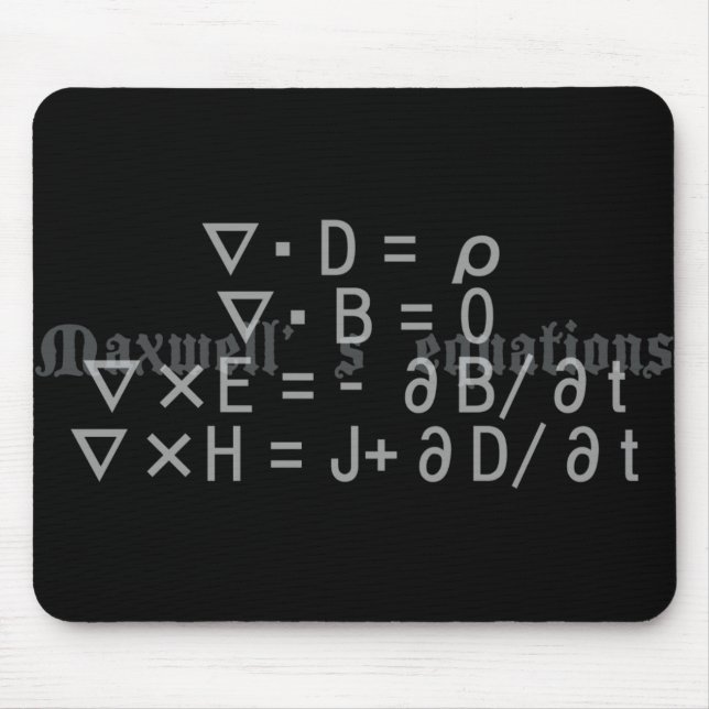 Tapis De Souris Maxwell's_Equations (Devant)