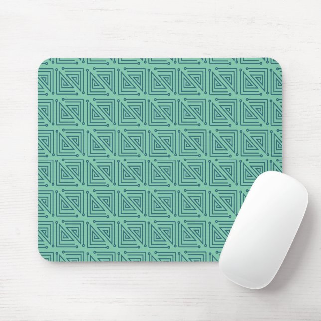 Tapis De Souris Mazages Turquoises Art déco (Avec souris)