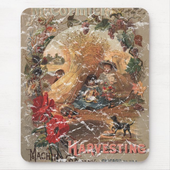 Tapis De Souris McCormick Harvesting-1873 - en détresse (Devant)