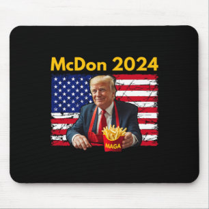 Tapis De Souris Mcdon Drôle Donald Trump Frites Cuisine Frites