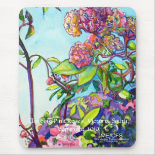 Tapis De Souris MCWPA montant les roses roses Mousepad