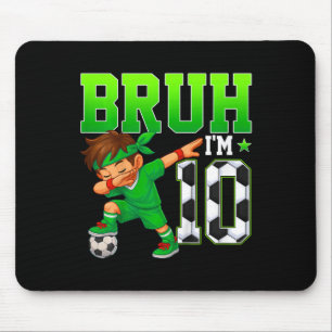 Tapis De Souris Mec j'ai 10 ans Football 10e Anniversaire Garçon 1