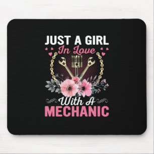 Tapis De Souris Mécanique Juste Une Fille Amoureuse Avec Un Mécani