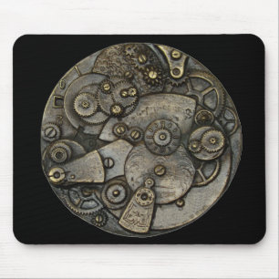 Tapis De Souris Mécanisme d'engrenage de surveillance vintage Mous