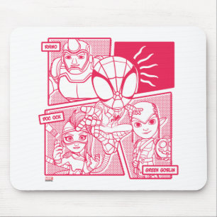 Tapis De Souris Méchant à Sens de Spiderman Bande Dessinée Graphiq