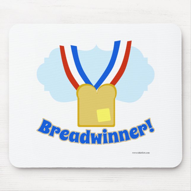 Tapis De Souris Médaille du gagnant amusant Dessin sur l'emploi (Devant)