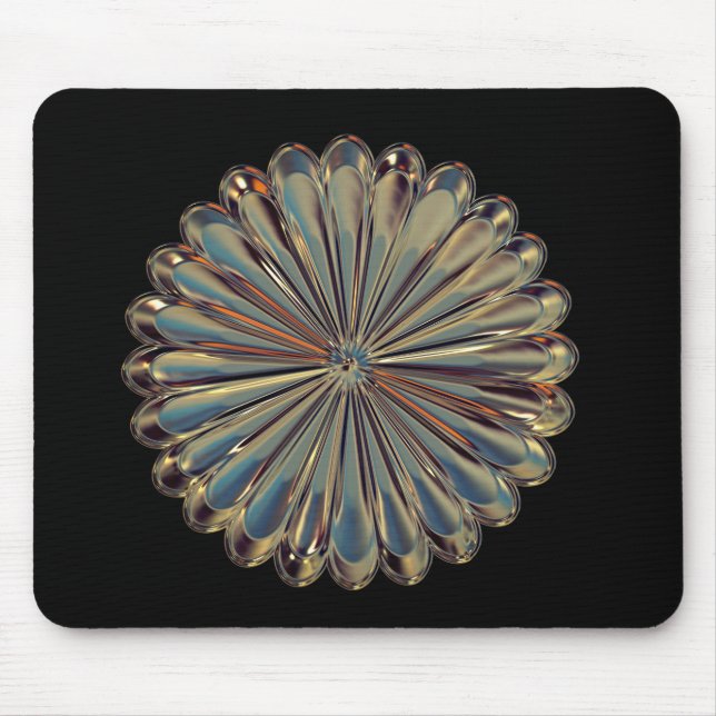 Tapis De Souris Médaillon de fleurs Art déco (Devant)