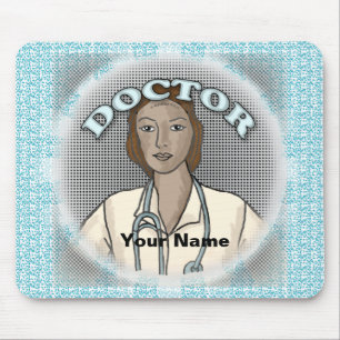 Tapis De Souris Médecin femme noire rétro