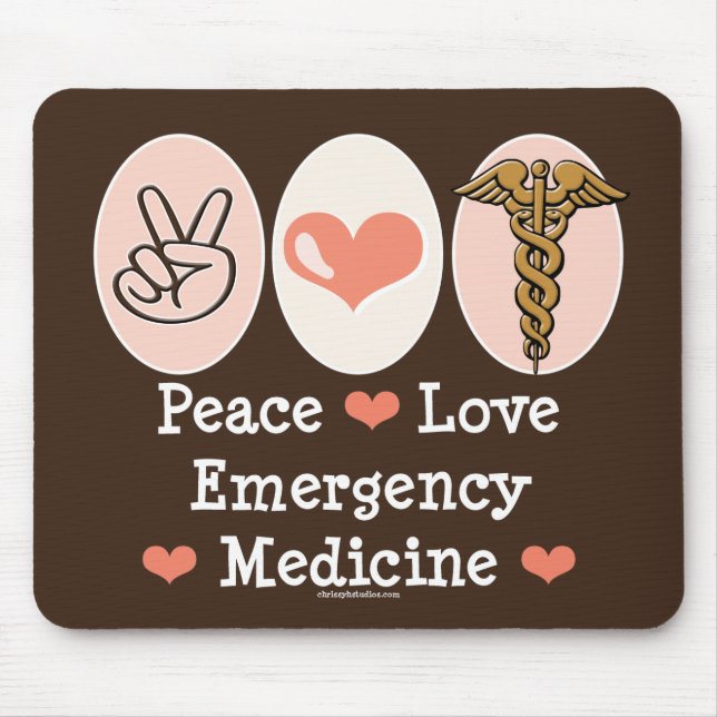 Tapis De Souris Médecine Mousepad de secours d'amour de paix (Devant)
