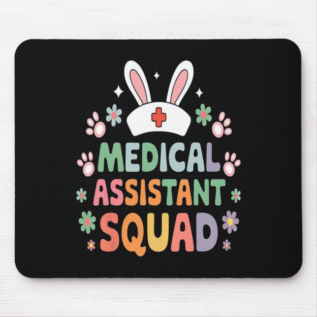 Tapis De Souris Médicale Crâne Istant OEufs de lapin de Pâques (Devant)