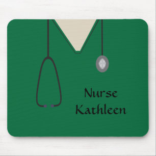 Tapis De Souris Médicale Scrubs Uniforme Vert