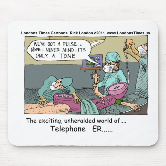 Tapis De Souris Médicale Urgence 4 Téléphones Drôle Carte cadeau M (Devant)