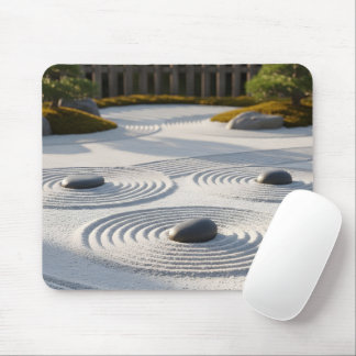Tapis De Souris Méditation de l'art du sable du jardin zen japonai