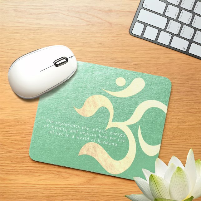 Tapis De Souris Méditation Yoga Instructeur Vie Coach OM Citations (Créateur téléchargé)