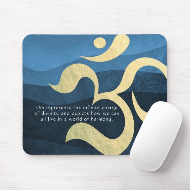 Tapis De Souris Méditation Yoga Instructeur Vie Entraîneur OM Cita (Avec souris)