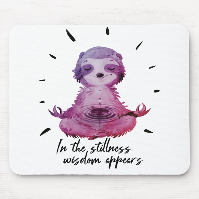 Tapis De Souris Méditer la Sloth (Devant)