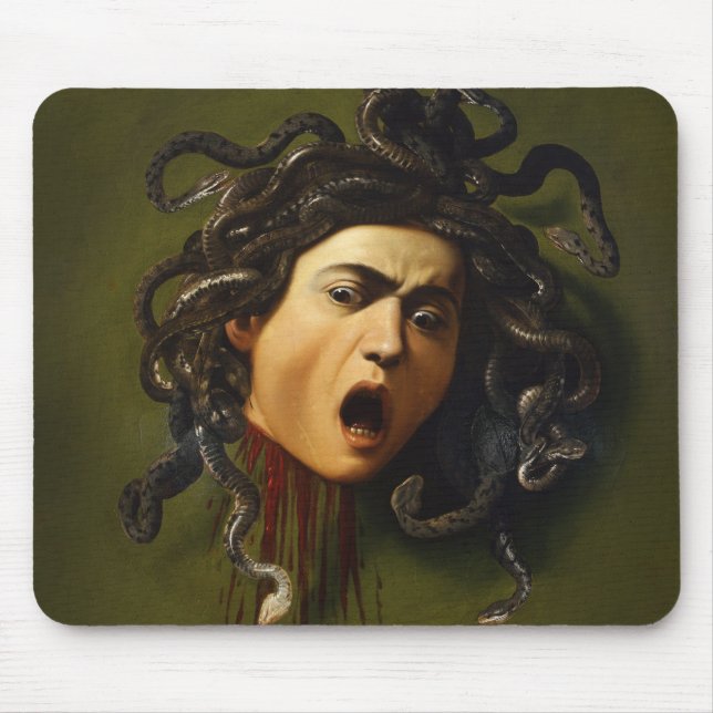 Tapis De Souris Medusa tête Caravaggio peinture art mythologie can (Devant)