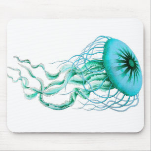 Tapis De Souris Méduses de turquoise nautiques/tapis de souris de