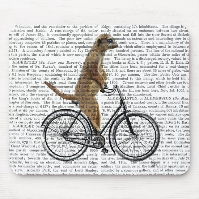 Tapis De Souris Meerkat à vélo (Devant)