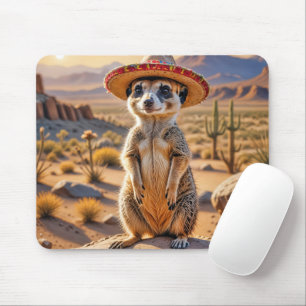 Tapis De Souris Meerkat porte un Sombrero