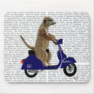 Tapis De Souris Meerkat sur Dark Blue Moped