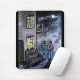Tapis De Souris Méfiez-vous de la Lune Peinture d'Alfred Fox