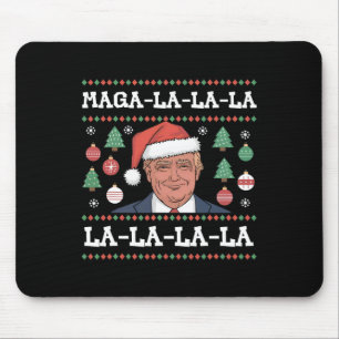 Tapis De Souris Mega La La Donald Trump Potus 47 Mauvais Noël