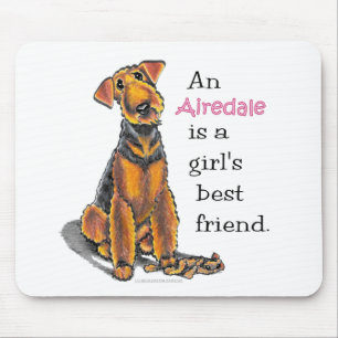 Tapis De Souris Meilleur ami de filles d'Airedale Terrier