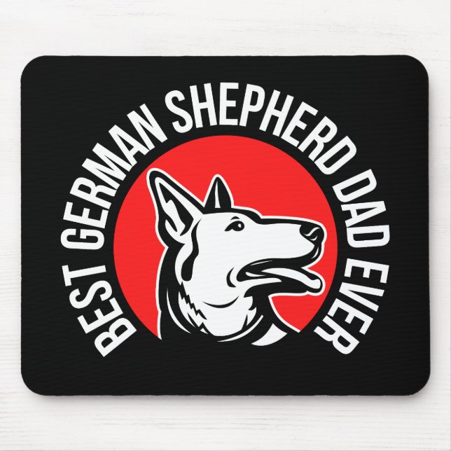 Tapis De Souris Meilleur berger allemand papa jamais (Devant)