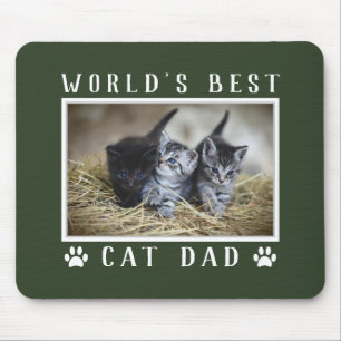 Tapis De Souris Meilleur Chat Papa photo Empreintes de pattes du m