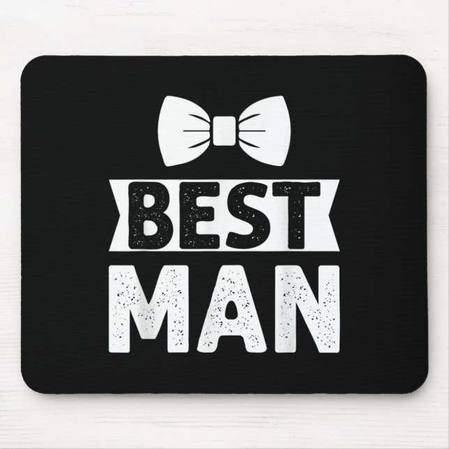 Tapis De Souris Meilleur homme Mariage Groomsmen Funny Bride Bache (Devant)