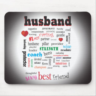 Tapis De Souris Meilleur Mari Merveilleure A1 Word Cloud