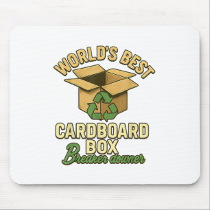 Tapis De Souris Meilleur Monde Boîtier de carton Downer Funny Eco