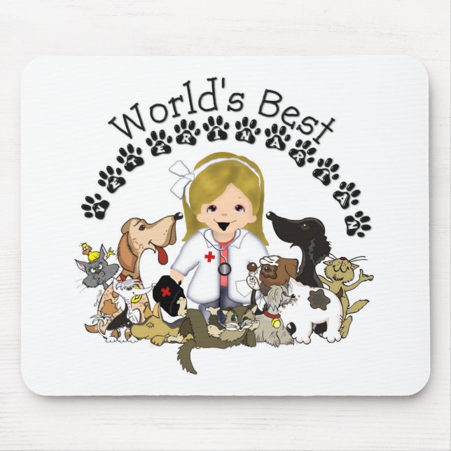 Tapis De Souris Meilleur Mousepad vétérinaire du monde (Devant)