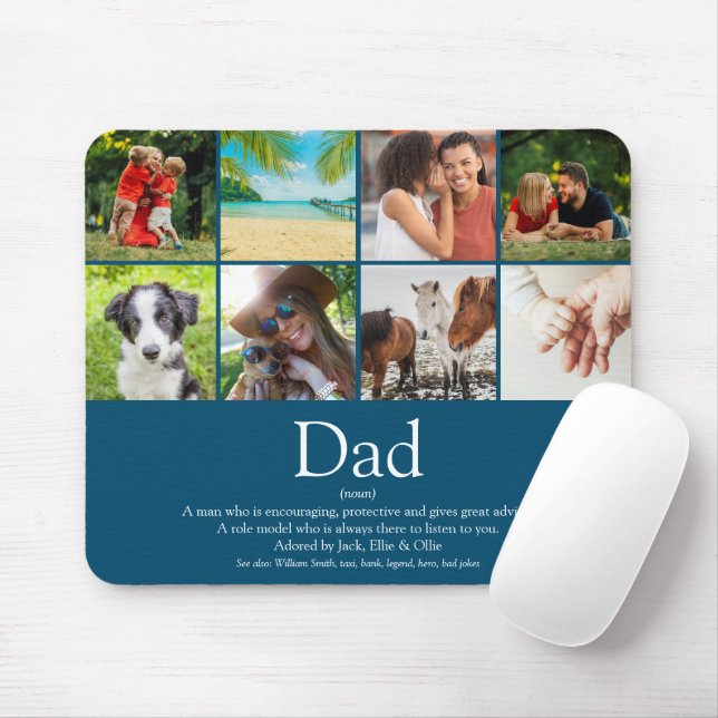 Tapis De Souris Meilleur papa au monde Définition 8 Photo Amusant  (Avec souris)
