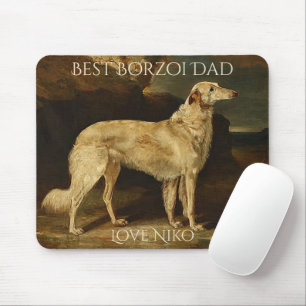 Tapis De Souris Meilleur Papa Borzoï Personnalisé