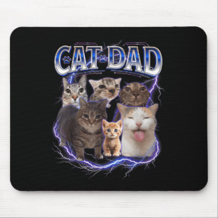 Tapis De Souris Meilleur Papa Chat Drôle de Bootleg pour Hommes Pa