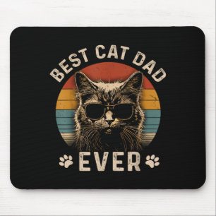 Tapis De Souris Meilleur Papa Chat Drôle pour Hommes Papa Daddy Fe