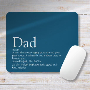 Tapis De Souris Meilleur Papa Daddy Père Définition Bleu du Monde