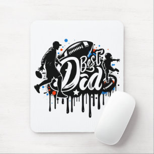Tapis De Souris Meilleur papa Football père et fils Souris Pad