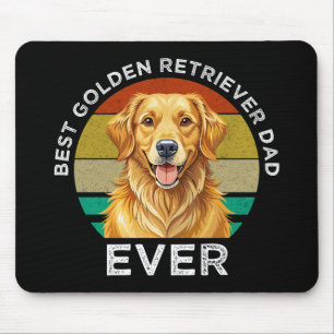 Tapis De Souris Meilleur Papa Golden Retriever de tous les temps