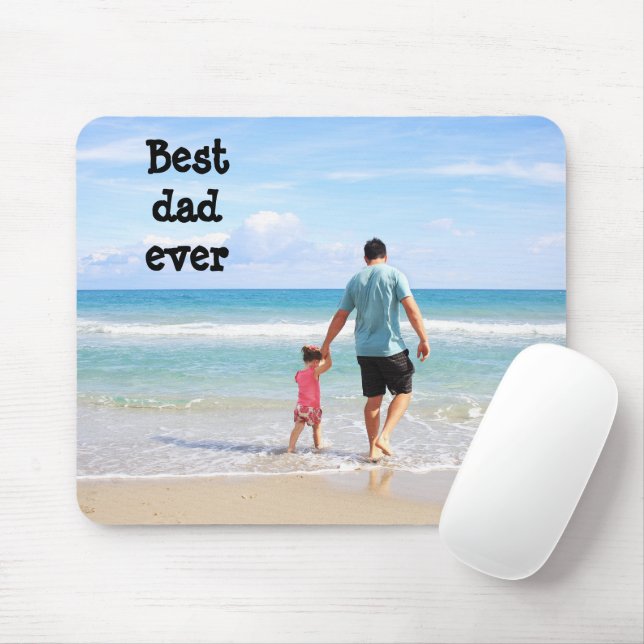 Tapis De Souris Meilleur papa jamais personnalisé Fête des pères p (Avec souris)