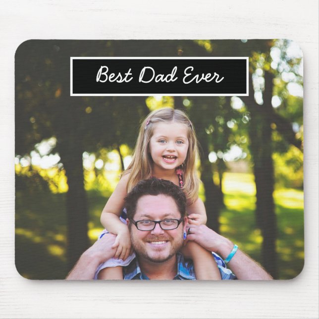 Tapis De Souris Meilleur papa jamais Photo personnalisée et texte (Devant)
