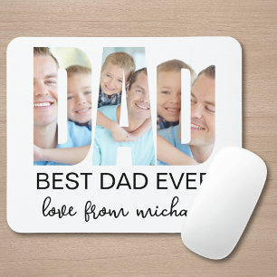 Tapis De Souris Meilleur Papa Photo Lettre