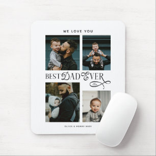 Tapis De Souris Meilleur Papa Pour Toujours 4 Photos Cadeaux Moder